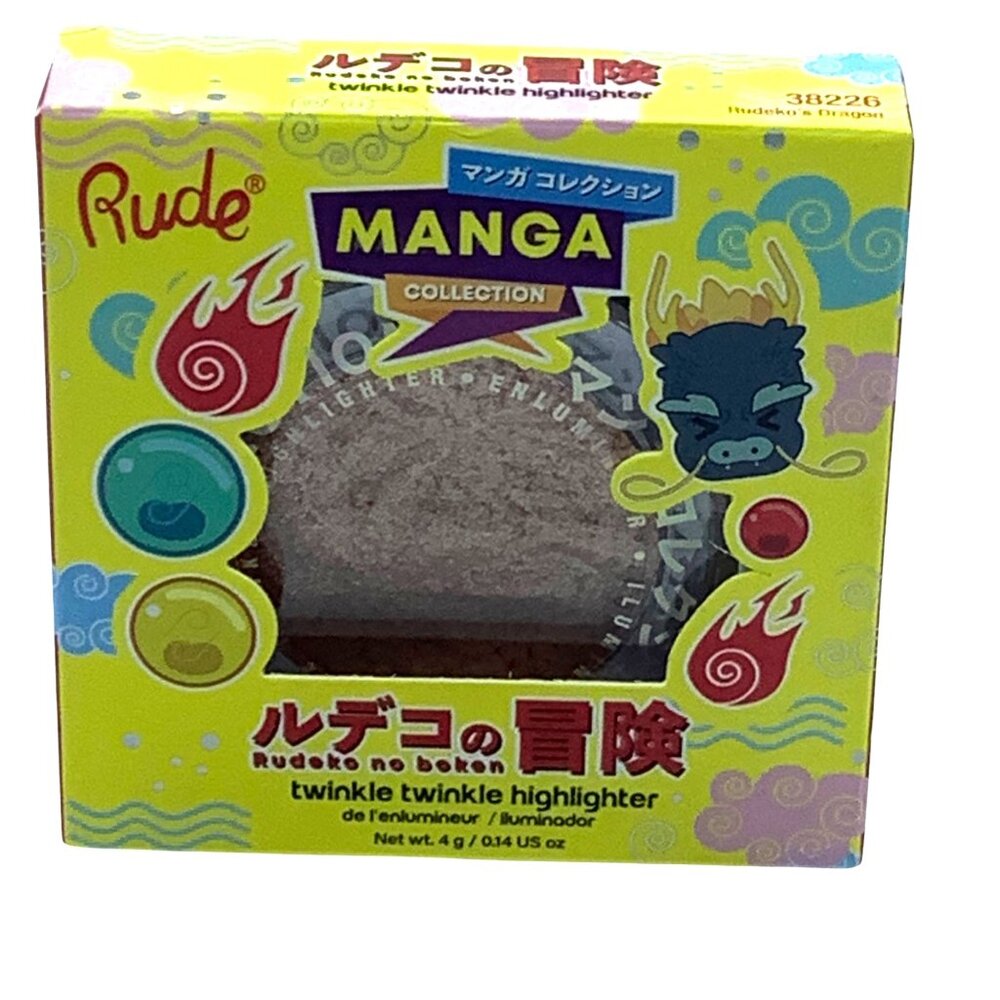 Rude Manga Collection Twinkle Twinkle Highlighter Rudekos Dragon 0.14 Oz Shimmer